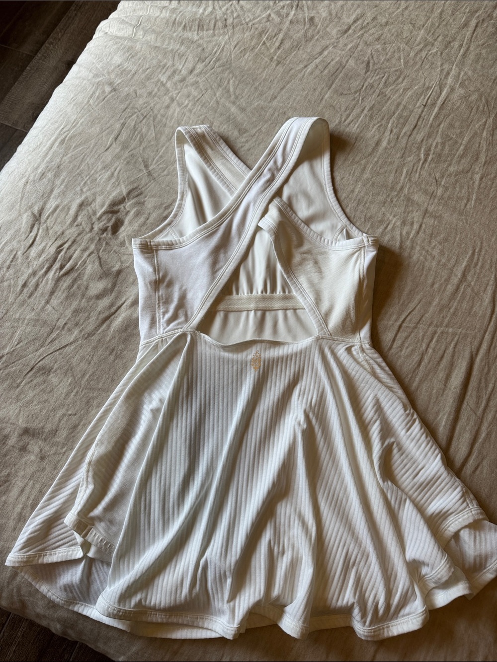 FP Movement by Free People White Ribbed Tank Mini Dress - Picture 3 of 4
